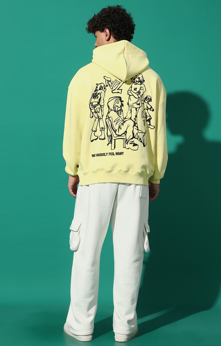 Men's Vaguely Oversized Yellow Hoodie Tracksuit