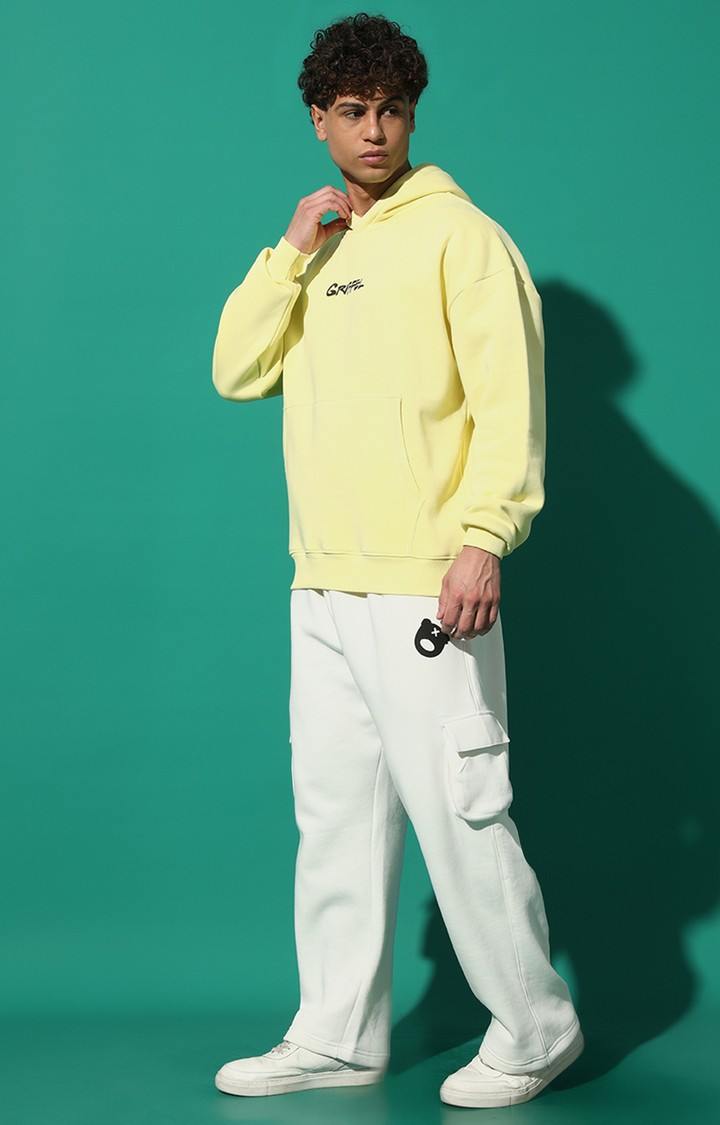 Men's Vaguely Oversized Yellow Hoodie Tracksuit