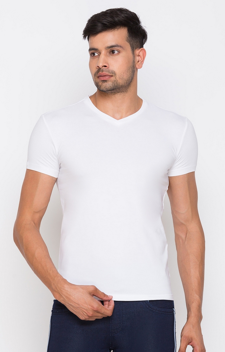 globus | White Solid T-Shirt 2