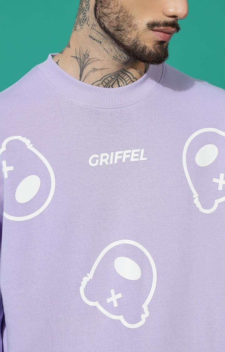 Men's ALL over Teddy Oversized Mauve Tracksuit