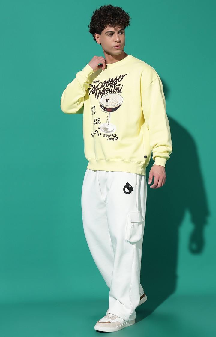 Men's Espresso Oversized Fit White Tracksuit