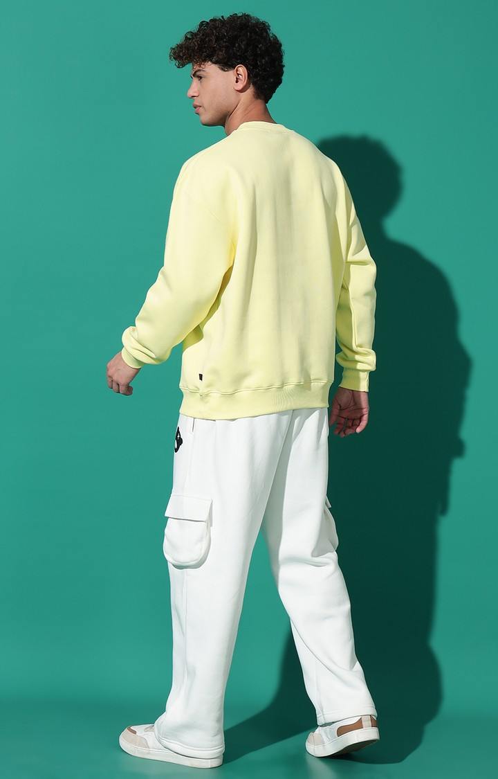 Men's Espresso Oversized Fit White Tracksuit