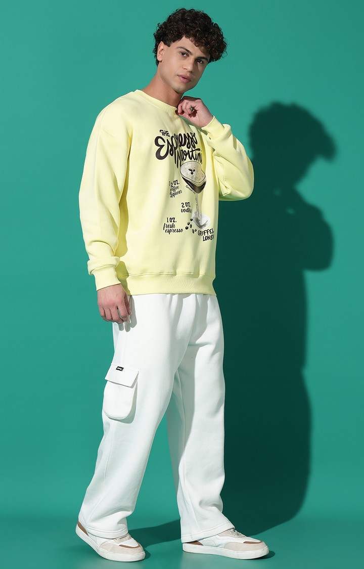 Men's Espresso Oversized Fit White Tracksuit