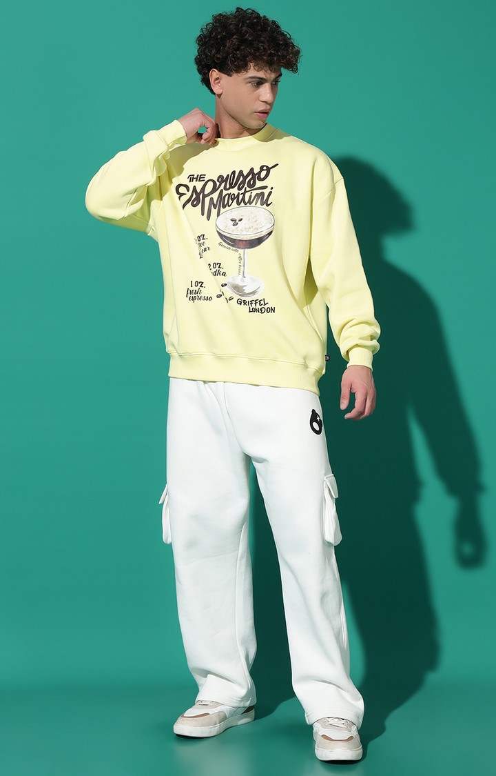 Men's Espresso Oversized Fit White Tracksuit