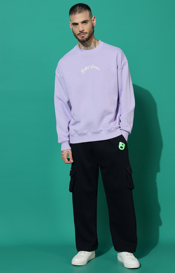 Men's BEAR FAMILY Oversized Mauve Tracksuit