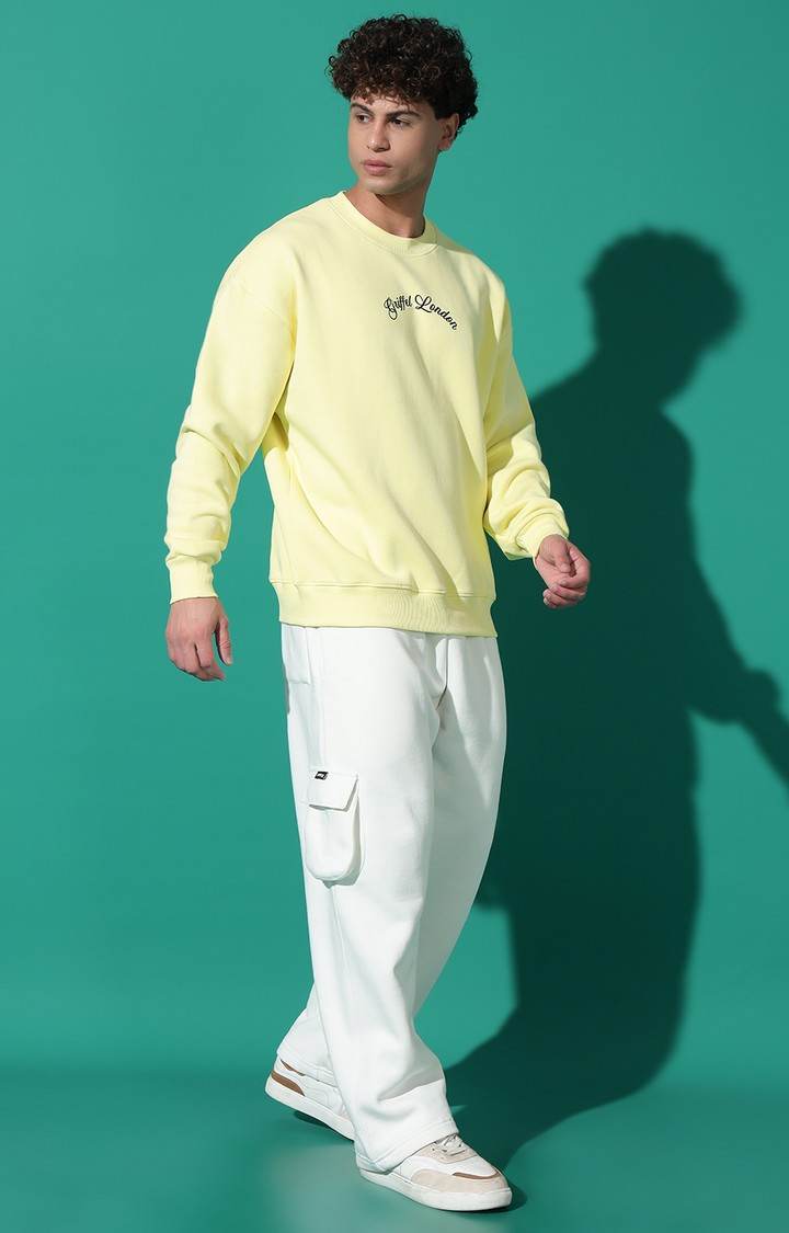 Men's BEAR FAMILY Oversized Yellow Tracksuit