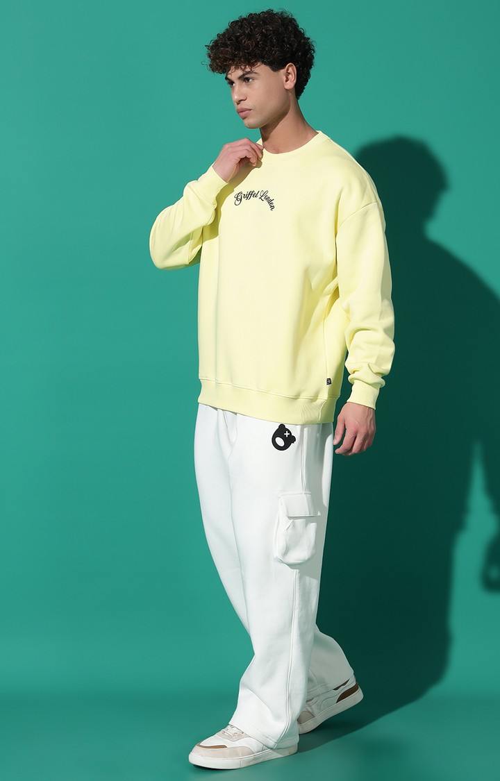 Men's BEAR FAMILY Oversized Yellow Tracksuit