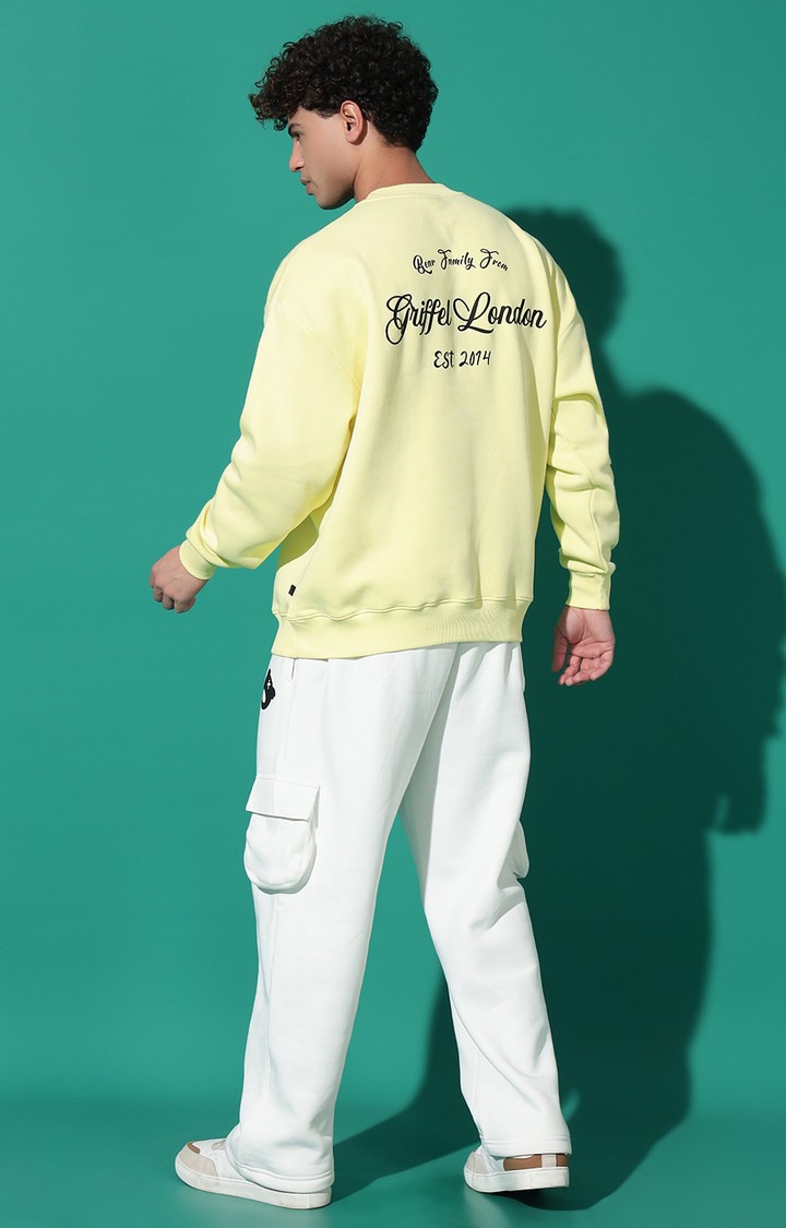 Men's BEAR FAMILY Oversized Yellow Tracksuit