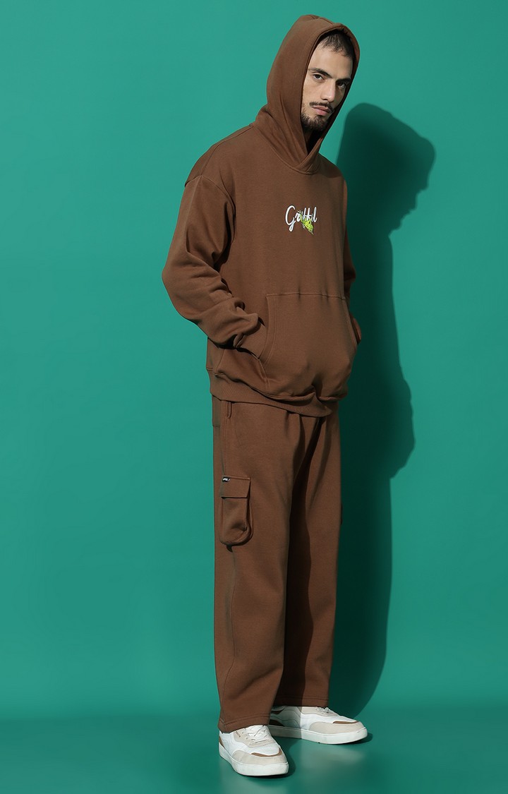 Men's Damn Truth Oversized Coffee Tracksuit