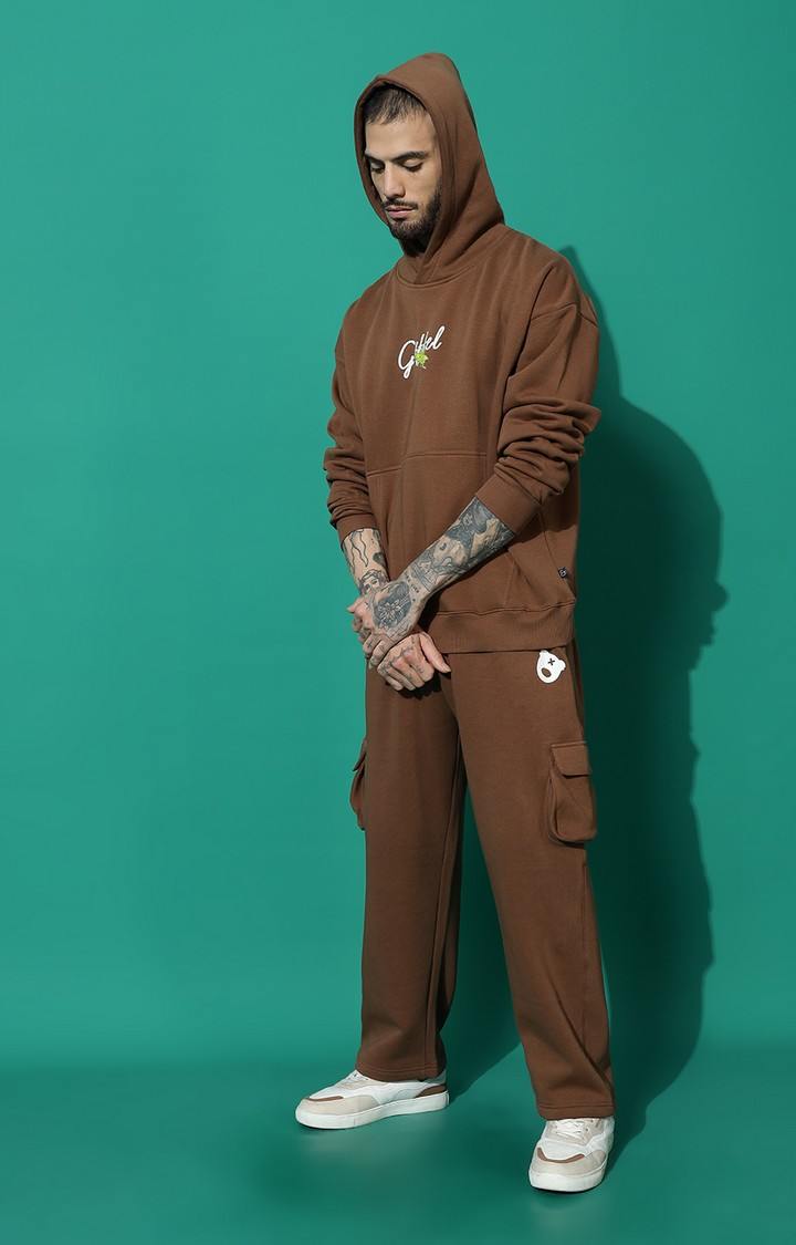 Men's Damn Truth Oversized Coffee Tracksuit