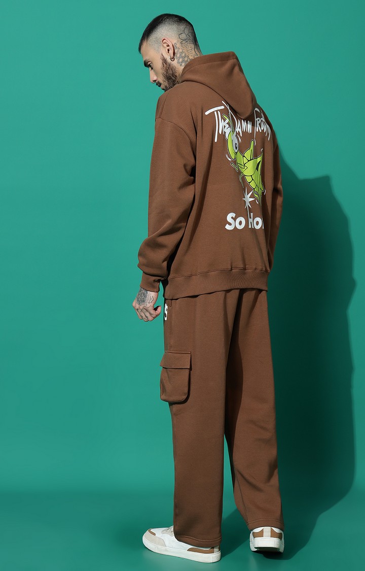 Men's Damn Truth Oversized Coffee Tracksuit