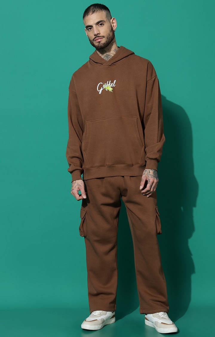 Men's Damn Truth Oversized Coffee Tracksuit