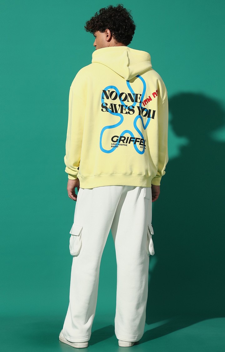 Men's NO ONE SAVES YOU Oversized Yellow Tracksuit
