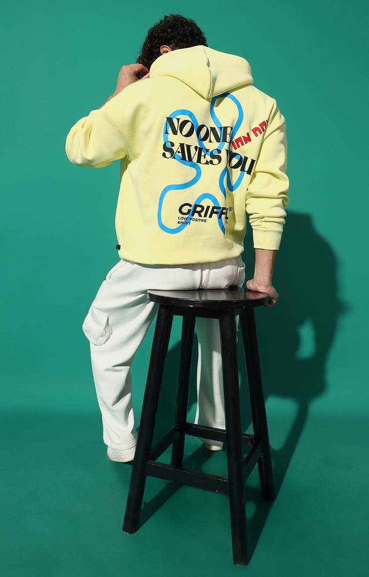 Men's NO ONE SAVES YOU Oversized Yellow Tracksuit