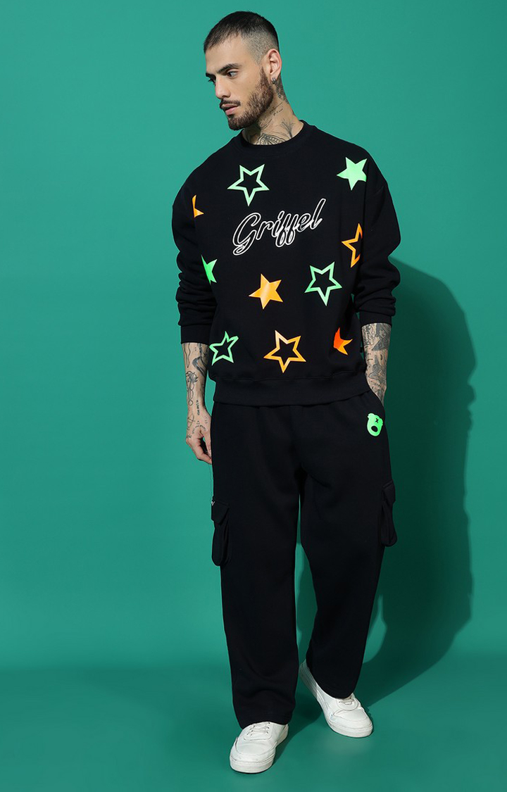 Men's ALL STAR Oversized Black Green Tracksuit