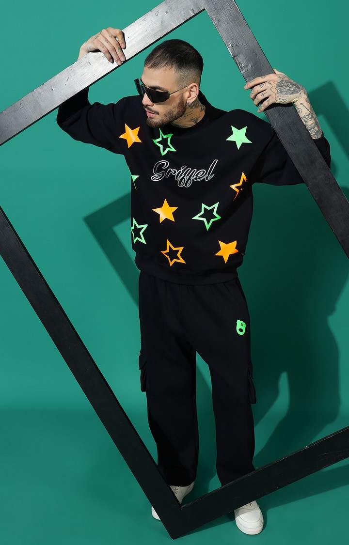 Men's ALL STAR Oversized Black Green Tracksuit