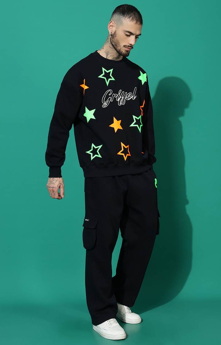 Men's ALL STAR Oversized Black Green Tracksuit