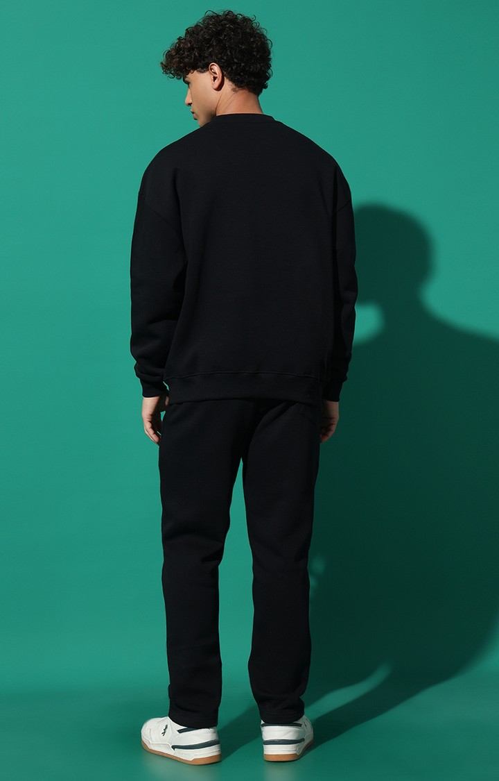 Men's S arrow Oversized Black Tracksuit