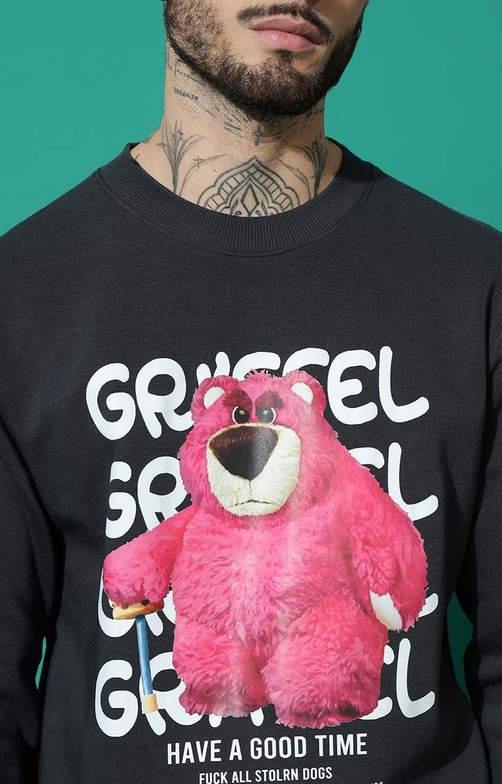 Men's Teddy Regular Fit Charcoal Tracksuit