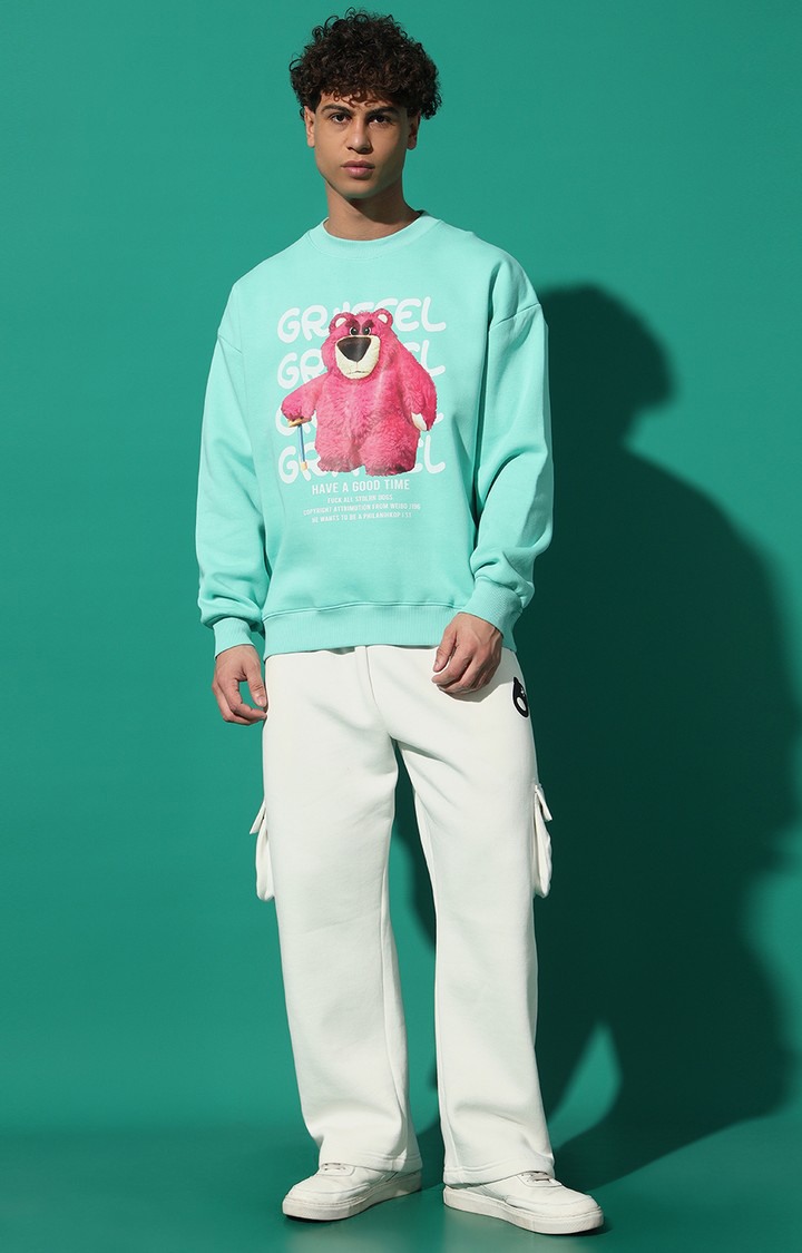 Men's Teddy Regular Fit Sea Green Tracksuit