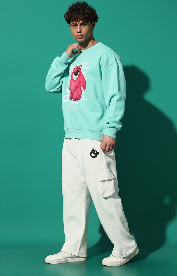 Men's Teddy Regular Fit Sea Green Tracksuit