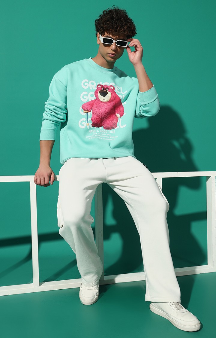 Men's Teddy Regular Fit Sea Green Tracksuit
