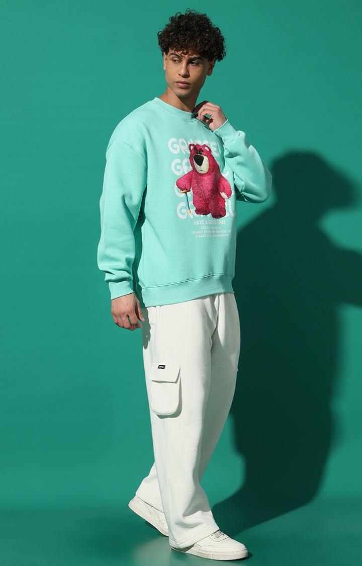 Men's Teddy Regular Fit Sea Green Tracksuit