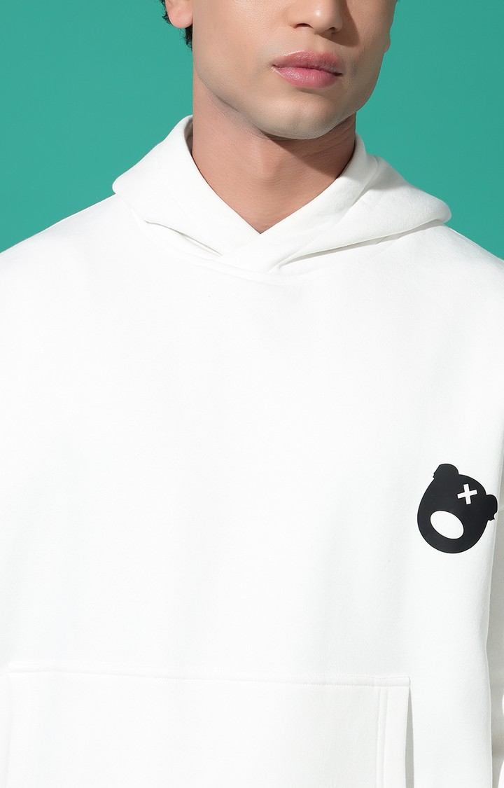 Men's LOGO Oversized White Hoodie Tracksuit