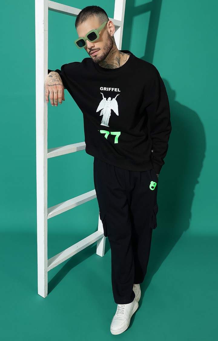 Men's 777 Oversized Black Tracksuit