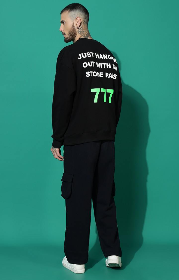 Men's 777 Oversized Black Tracksuit