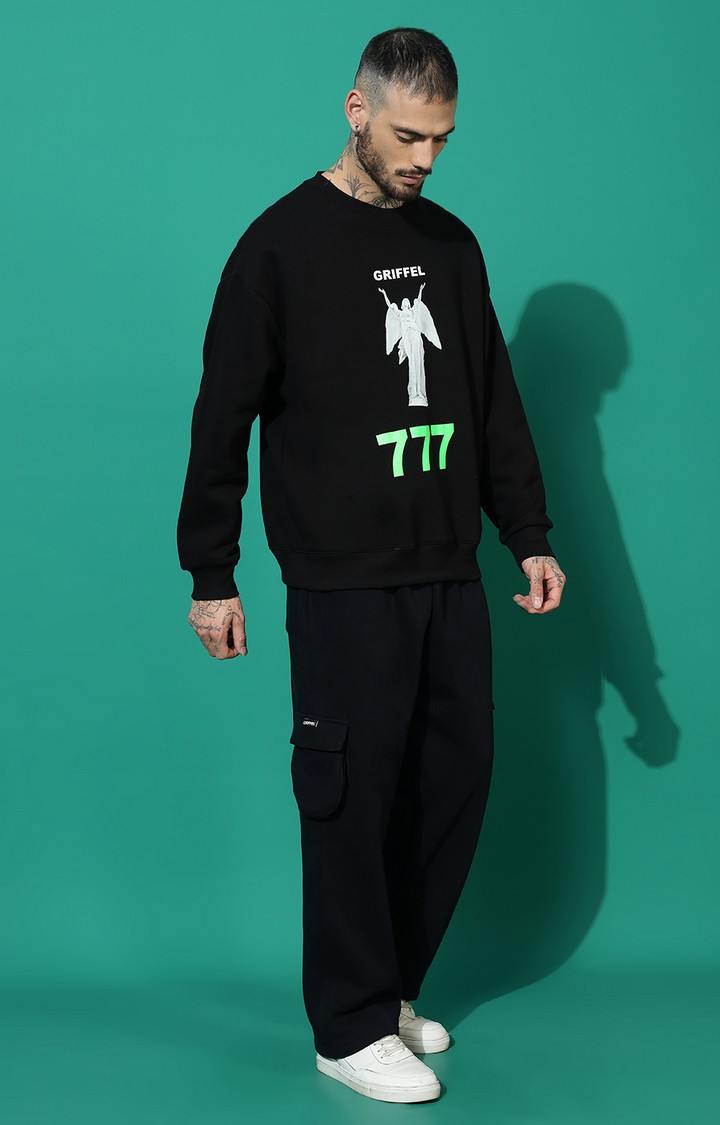 Men's 777 Oversized Black Tracksuit