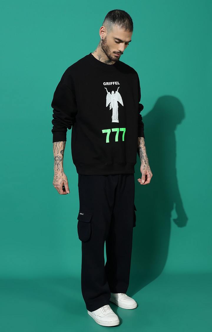 Men's 777 Oversized Black Tracksuit