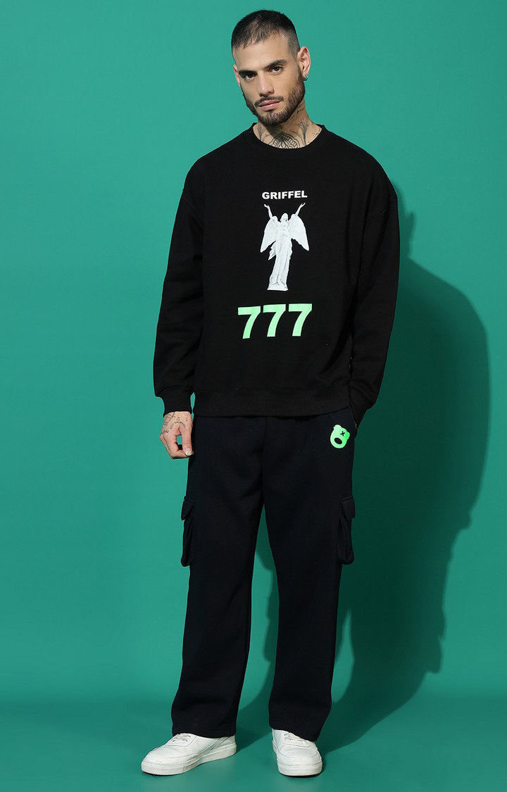 Men's 777 Oversized Black Tracksuit