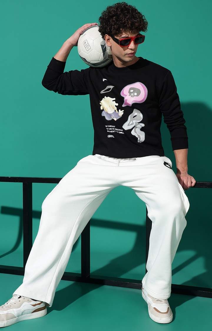Men's Dont Forget Black Regular Fit Tracksuit