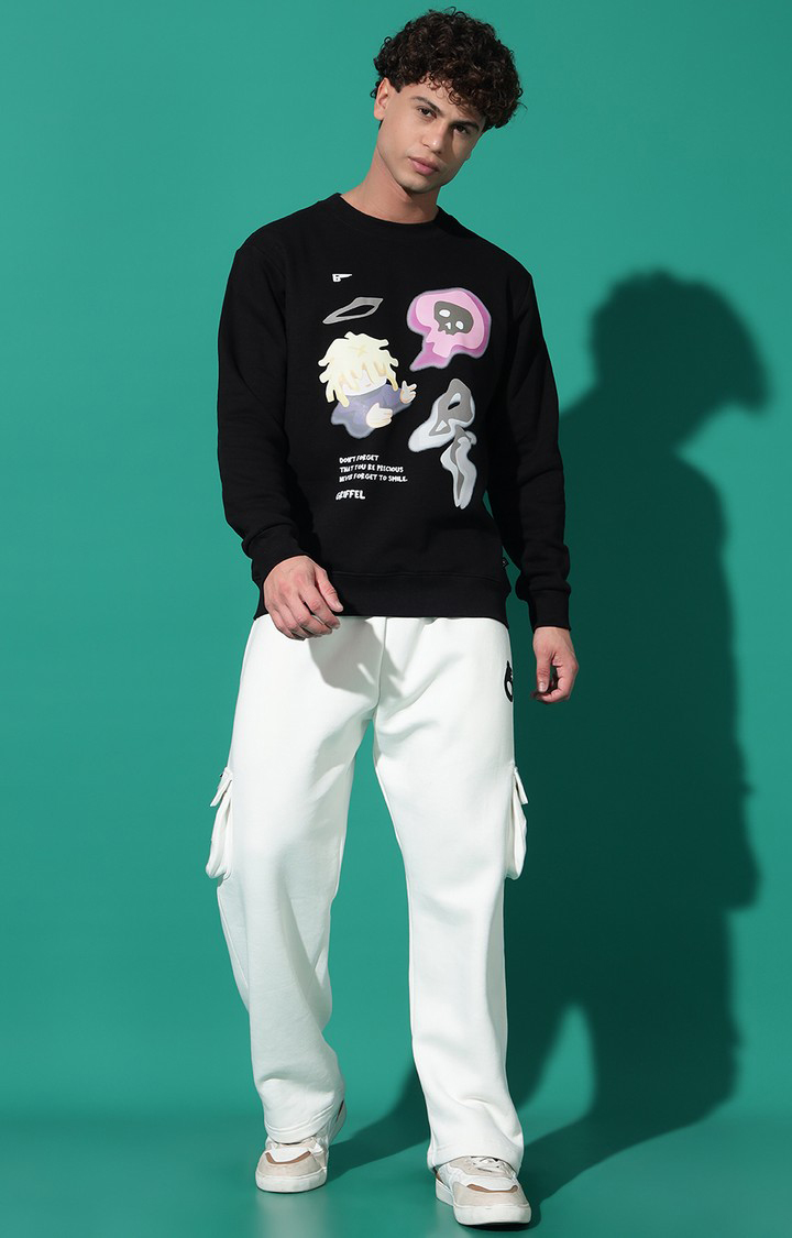 Men's Dont Forget Black Regular Fit Tracksuit