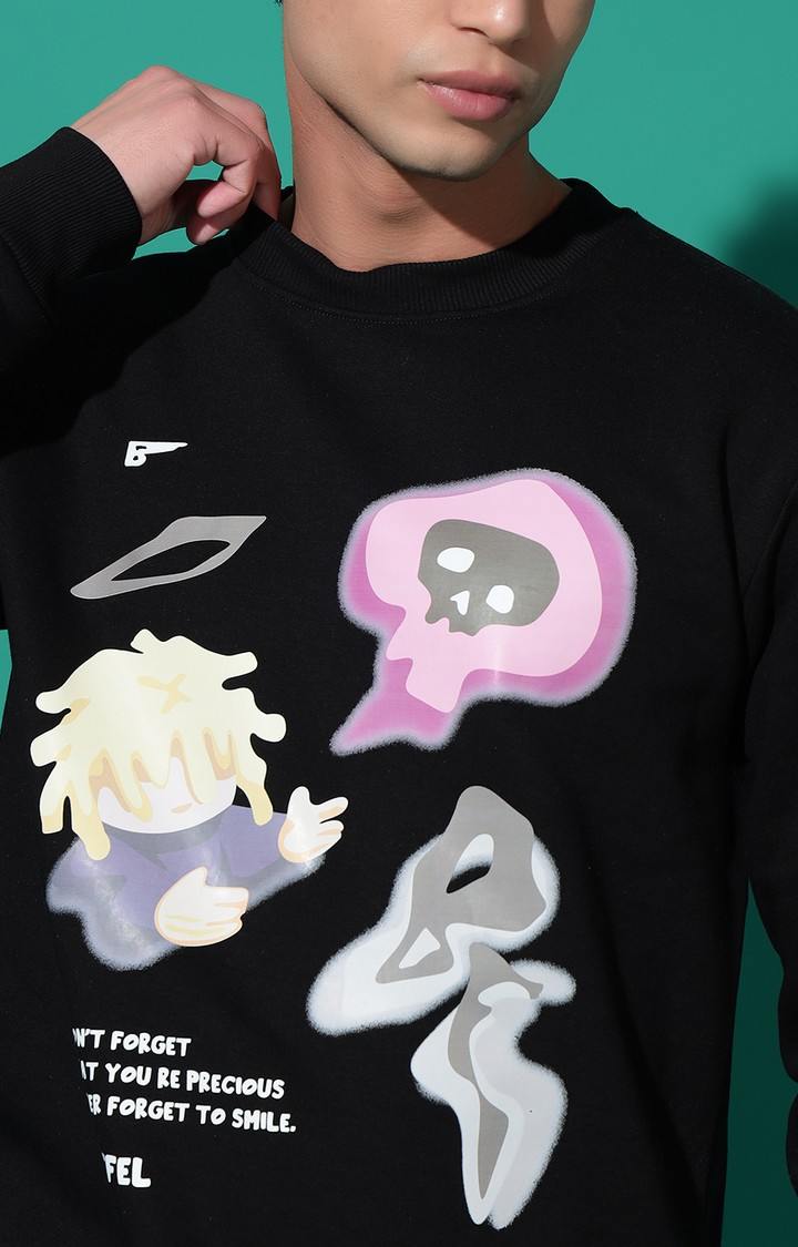 Men's Dont Forget Black Regular Fit Tracksuit