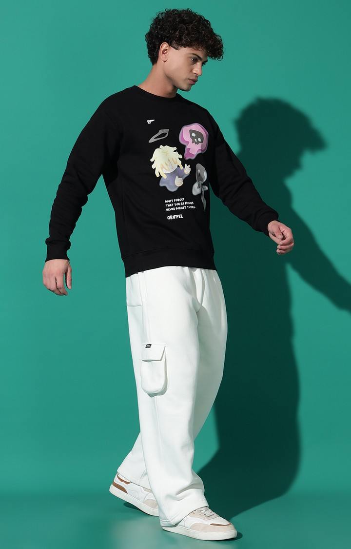 Men's Dont Forget Black Regular Fit Tracksuit
