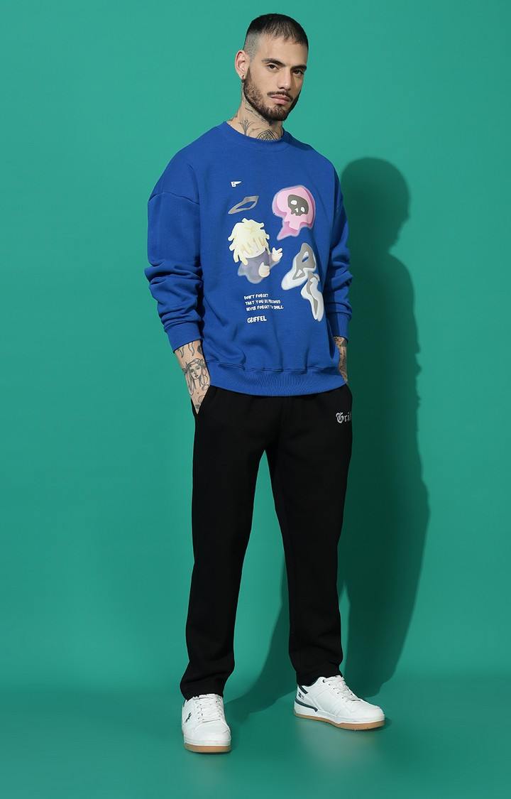 Men's Dont Forget Regular Fit Royal Tracksuit