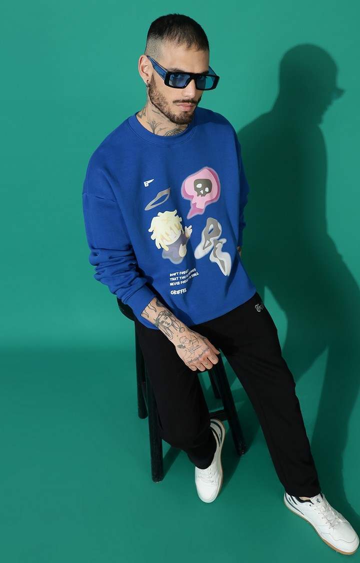 Men's Dont Forget Regular Fit Royal Tracksuit