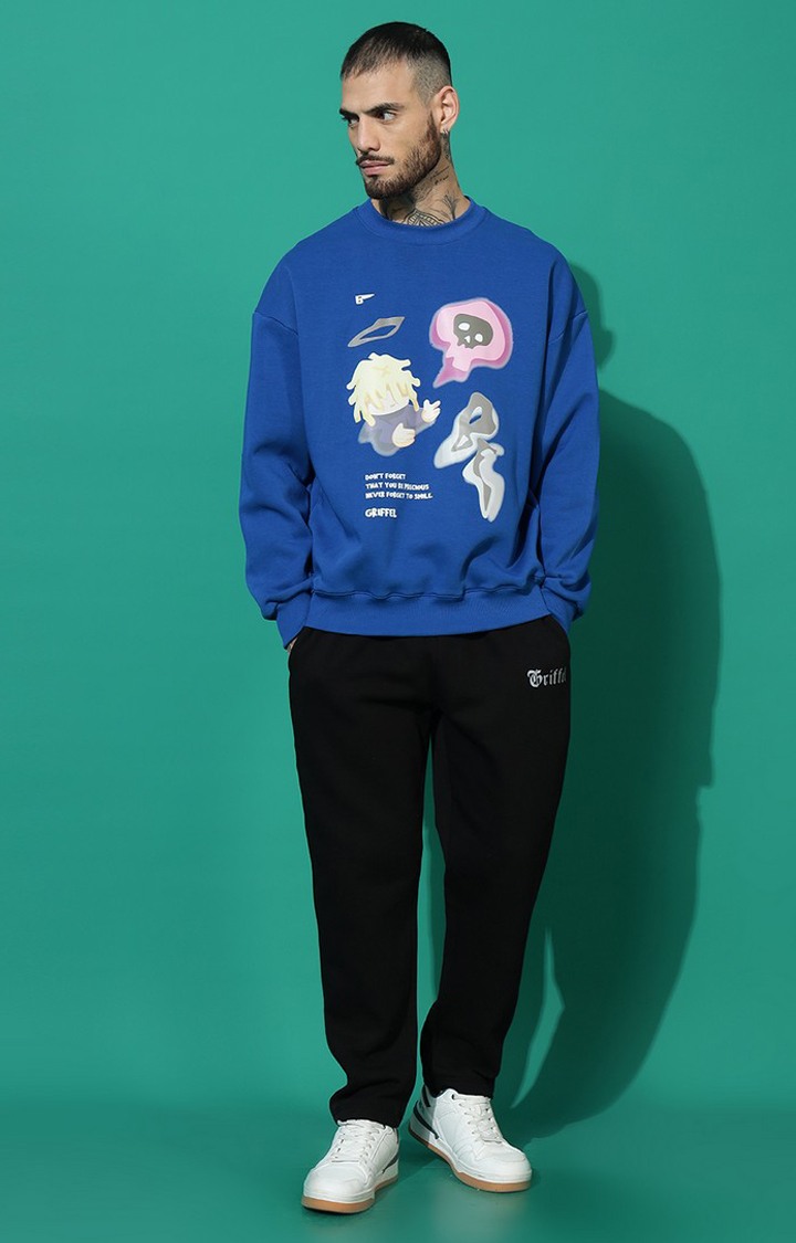 Men's Dont Forget Regular Fit Royal Tracksuit