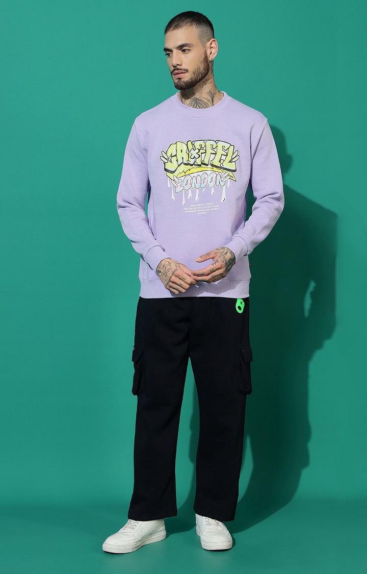 Men's Raw Griffel Regular Fit Mauve Tracksuit