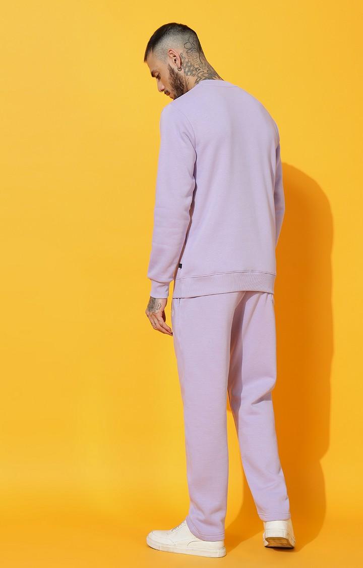 Men's TEDDY Regular Fit Mauve White Tracksuit
