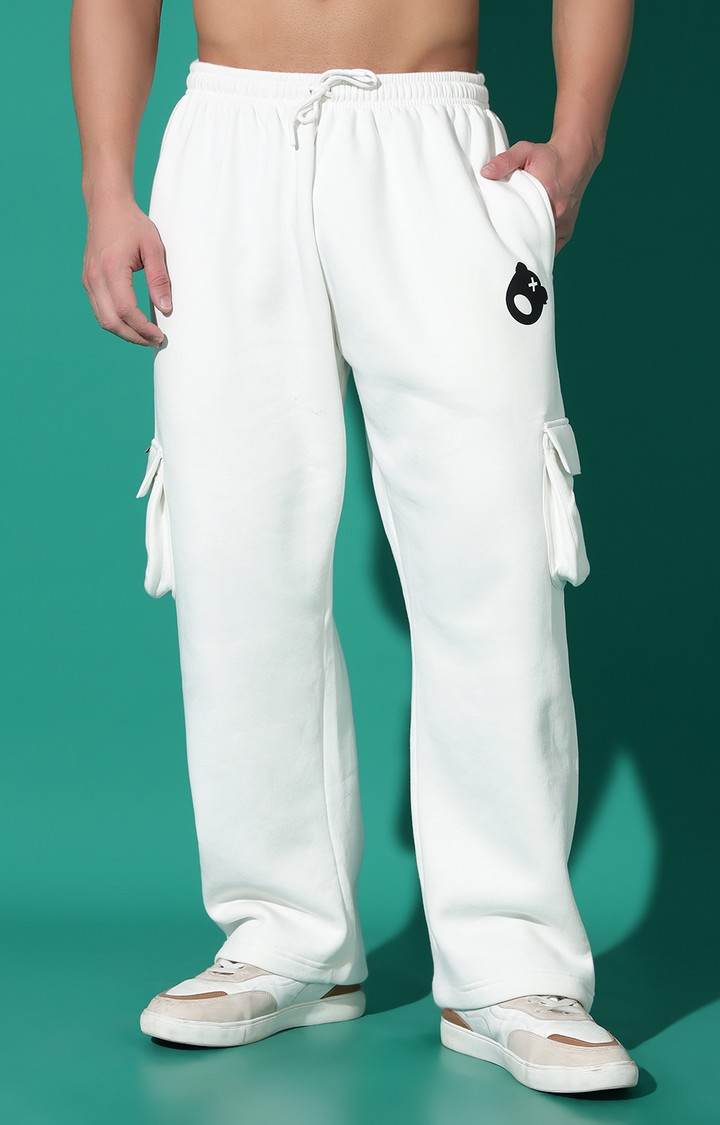 Men's TEDDY Regular Fit White Tracksuit