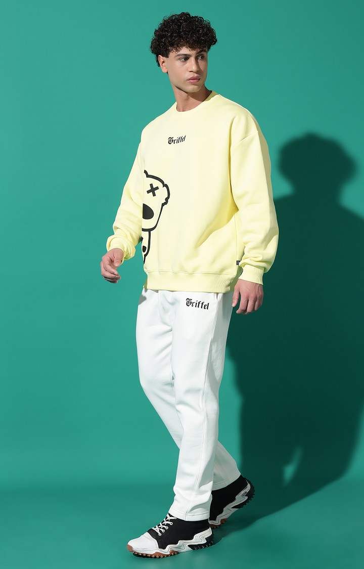 Men's TEDDY Regular Fit Yellow Tracksuit