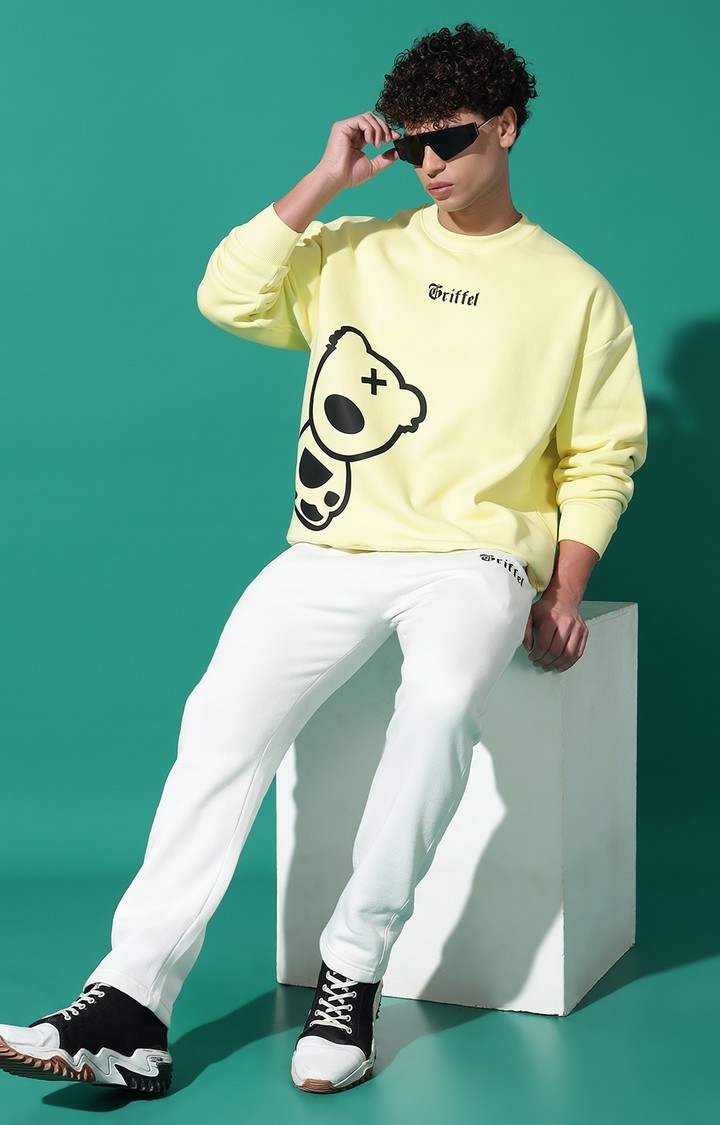 Men's TEDDY Regular Fit Yellow Tracksuit