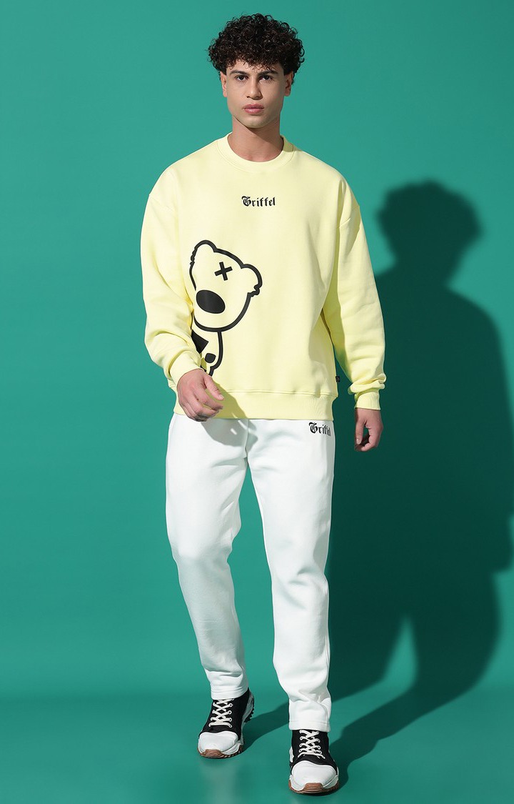 Men's TEDDY Regular Fit Yellow Tracksuit