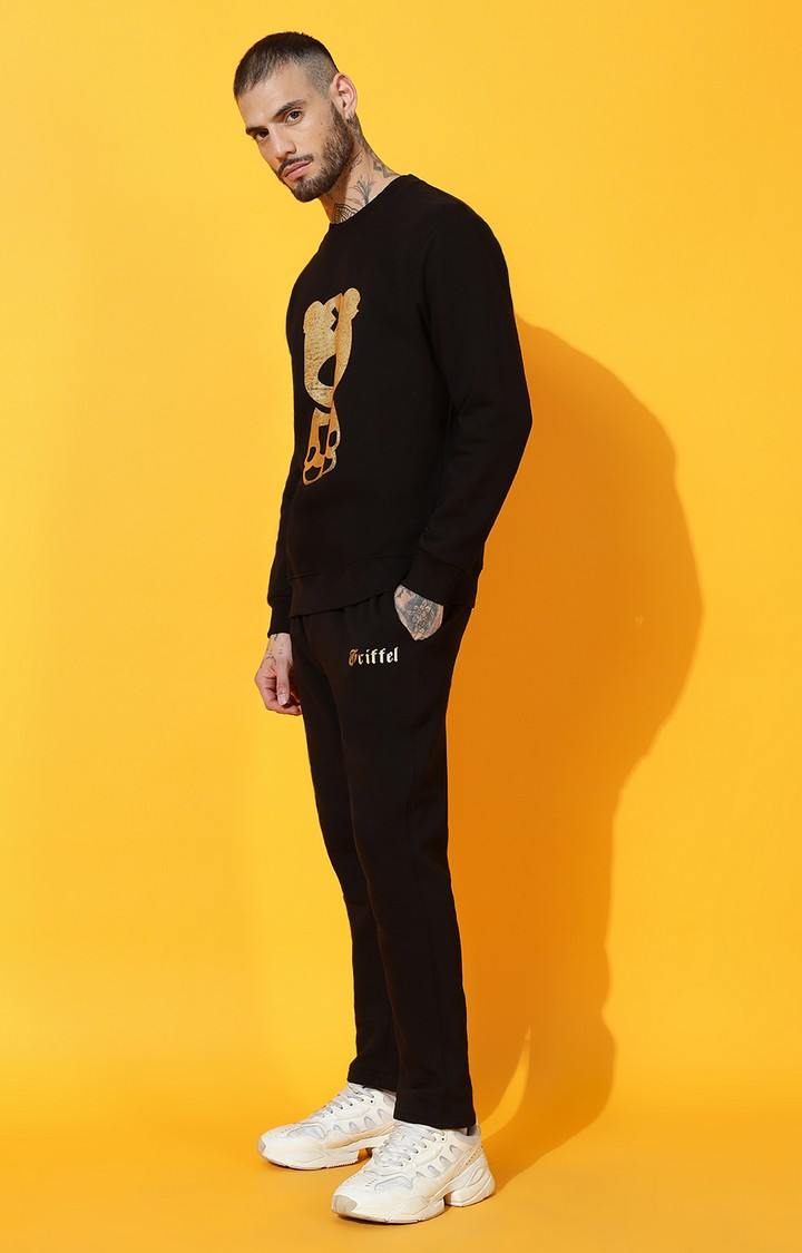 Men's TEDDY 2.0 Regular Fit Black Gold Tracksuit
