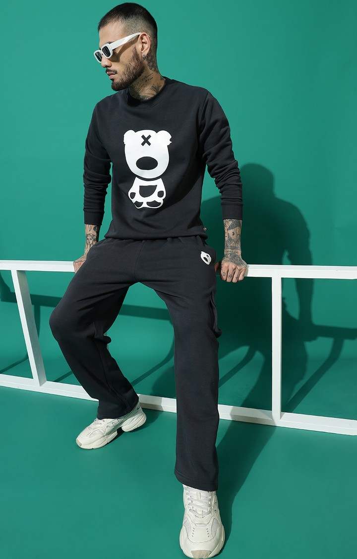 Men's TEDDY 2.0 Regular Fit Charcoal Tracksuit