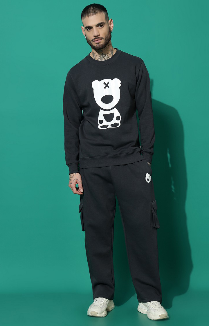 Men's TEDDY 2.0 Regular Fit Charcoal Tracksuit