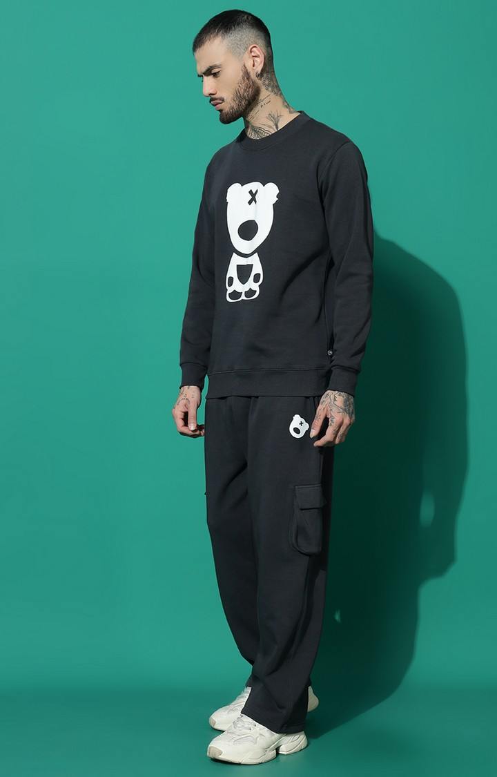 Men's TEDDY 2.0 Regular Fit Charcoal Tracksuit